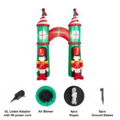 Glitzhome LED Arch Gate With Soldiers 122 In. Inflatable -Glitzhome 036f0599 5ebe 492d 910b 3746375fccde