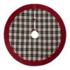 Glitzhome Multicolored Plaid Christmas Tree Skirt 0.25 In.