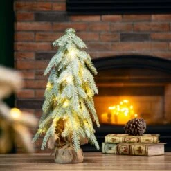 Glitzhome 1-1/2 Ft. Full LED 20 Ct Frosted Artificial Christmas Tree 11 Glitzhome 1-1/2 Ft. Full LED 20 Ct Frosted Artificial Christmas Tree -Glitzhome 097be313 ffe0 4811 8d66 e69ee4e31974