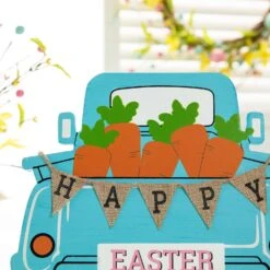 Glitzhome Easter Happy Truck Table Decor MDF/Iron/Linen 1 Pc 9 Glitzhome Easter Happy Truck Table Decor MDF/Iron/Linen 1 Pc -Glitzhome 16d6b5e3 bf57 48d3 bd10 d82dcffdbf44