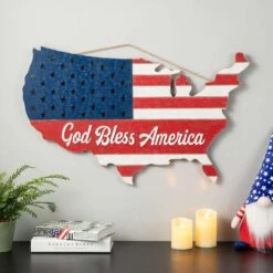 Glitzhome Patriotic Hanging Decor MDF 1 Pc 8 Glitzhome Patriotic Hanging Decor MDF 1 Pc -Glitzhome 1c21c992 f3dc 47db a9f9 24da7b0bc61c