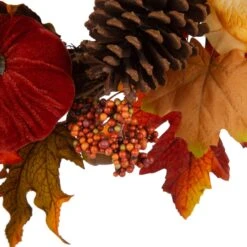 Glitzhome 5.25 In. Blooming Magnolia Wreath Fall Decor -Glitzhome 264620c8 79c5 4330 9638 8aceefe830a7