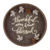 Glitzhome 1.97 In. Thankful & Blessed Fall Decor