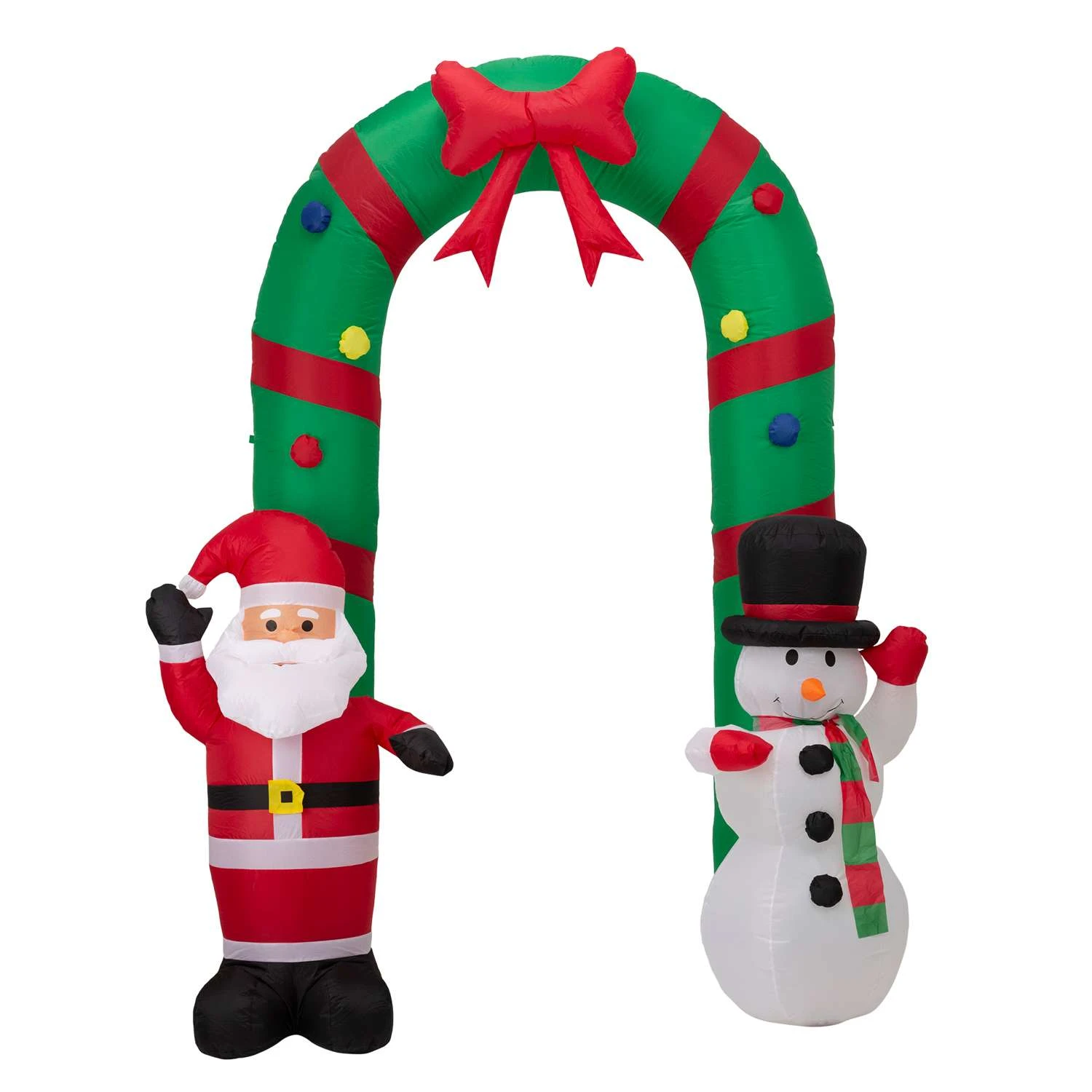 Glitzhome Santa Snowman Gate Arch 96.06 In. Inflatable 3 Glitzhome Santa Snowman Gate Arch 96.06 In. Inflatable - Image 3