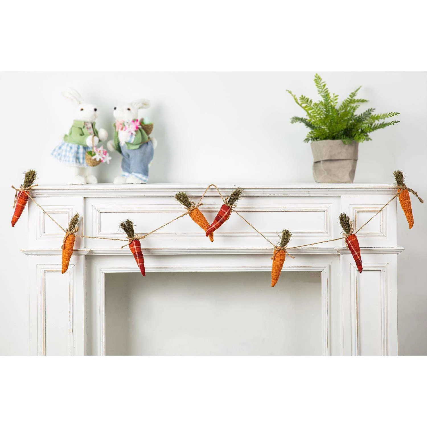 Glitzhome Easter Garland Burlap/Cotton/Polyester/Plastic 1 Pc 3 Glitzhome Easter Garland Burlap/Cotton/Polyester/Plastic 1 Pc - Image 3