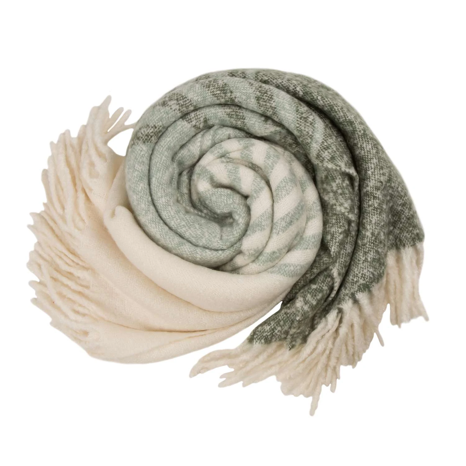 Glitzhome Multicolored Striped Jacquard Throw Blanket 3 Glitzhome Multicolored Striped Jacquard Throw Blanket - Image 3