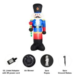 Glitzhome Nutcracker Decor 94.50 In. Inflatable 11 Glitzhome Nutcracker Decor 94.50 In. Inflatable -Glitzhome 42b18368 00d1 49a1 bef8 8e2edddd9fbf