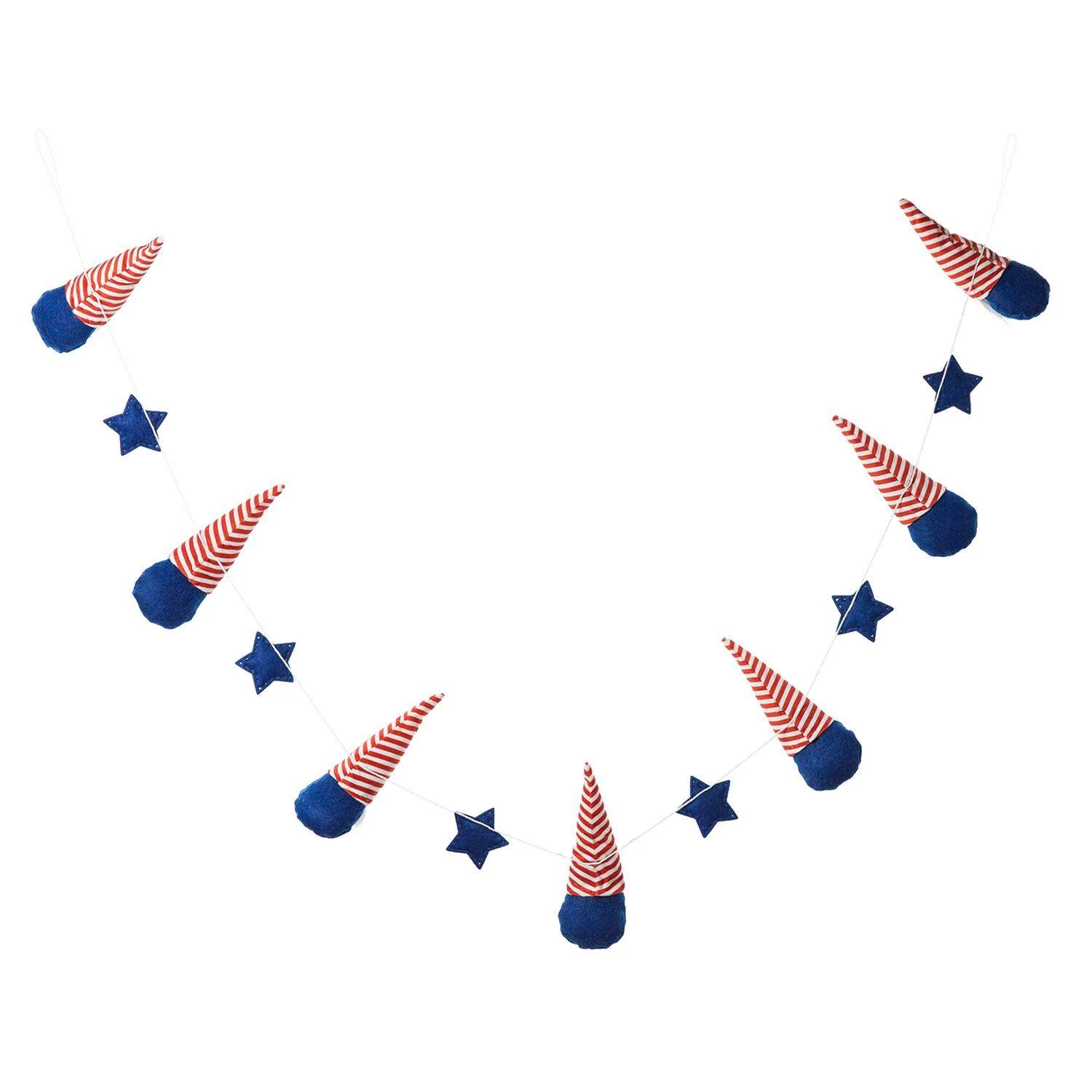 Glitzhome Patriotic Garland Polyester 1 Pc 2 Glitzhome Patriotic Garland Polyester 1 Pc - Image 2
