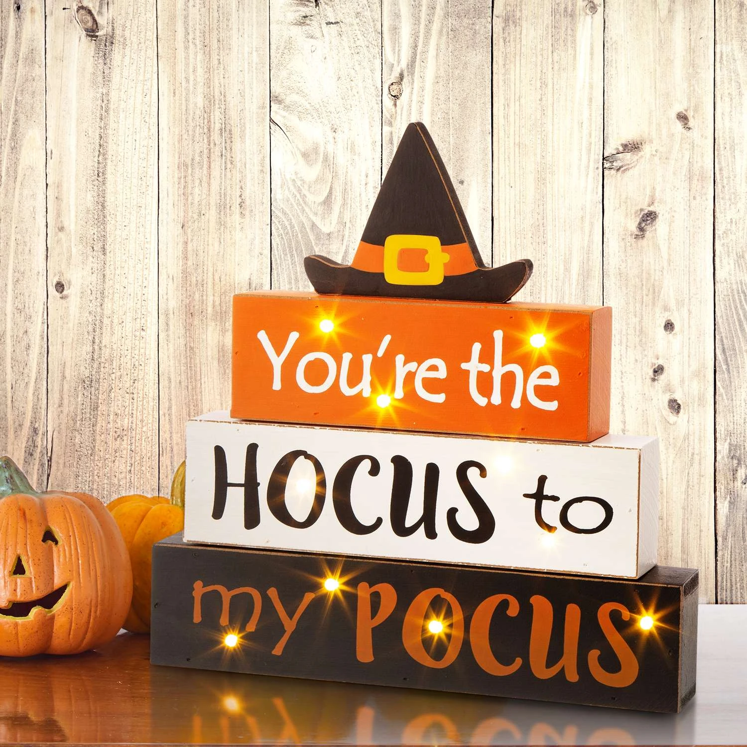 Glitzhome 11.54 In. Prelit You're The Hocus To My Pocus Sign Fall Decor 8 Glitzhome 11.54 In. Prelit You're The Hocus To My Pocus Sign Fall Decor - Image 8