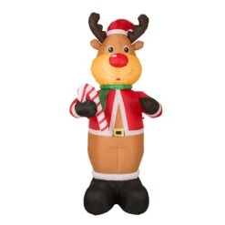 Glitzhome Reindeer Holding Candy Cane 94.49 In. Inflatable 8 Glitzhome Reindeer Holding Candy Cane 94.49 In. Inflatable -Glitzhome 4b4e0358 d8c4 475c 9c8c 44500c415b4a