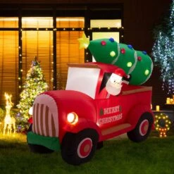 Glitzhome Santa On Pick Up Truck Decor 70.87 In. Inflatable 9 Glitzhome Santa On Pick Up Truck Decor 70.87 In. Inflatable -Glitzhome 4de51c68 1fe1 4889 b0a4 5f052c0a02e0