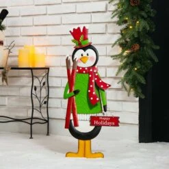 Glitzhome Penguin 36 In. Yard Stake -Glitzhome 6128db1c f86b 4b98 aed8 cc3e610e10b6