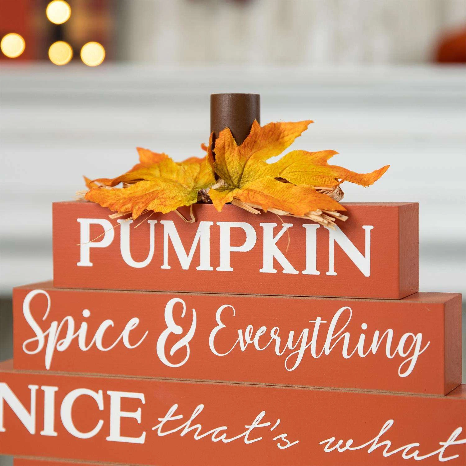 Glitzhome 12 In. Pumpkin Tabletop Decor 3 Glitzhome 12 In. Pumpkin Tabletop Decor - Image 3