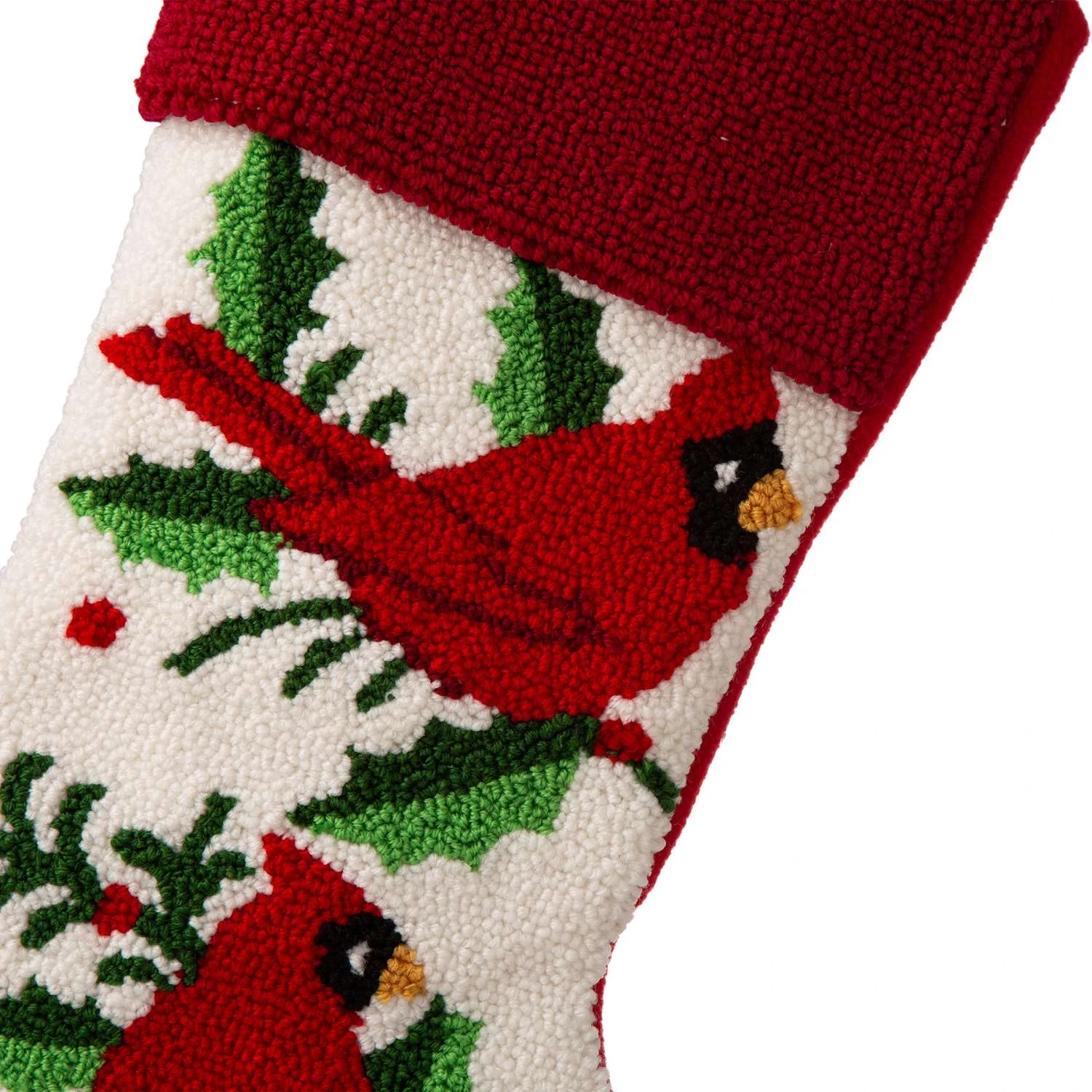 Glitzhome Multicolored Cardinal Christmas Stocking 0.79 In. 2 Glitzhome Multicolored Cardinal Christmas Stocking 0.79 In. - Image 2