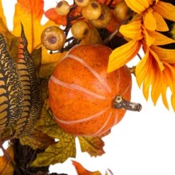 Glitzhome 5.19 In. Sunflower Wreath Fall Decor -Glitzhome 6d6807cd 235d 4c7e 849b 4130d72a2116