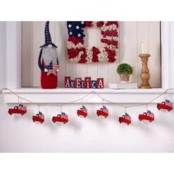 Glitzhome Patriotic Garland Burlap/Iron 1 Pc 7 Glitzhome Patriotic Garland Burlap/Iron 1 Pc -Glitzhome 6f7afdb3 fd65 4778 b66d f59f80cdfa7a
