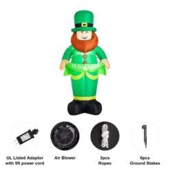 Glitzhome St. Patrick's Inflatable Leprechaun Decor Nylon 1 Pc -Glitzhome 8c49193f db4f 481f bf16 cf29ce48df9a