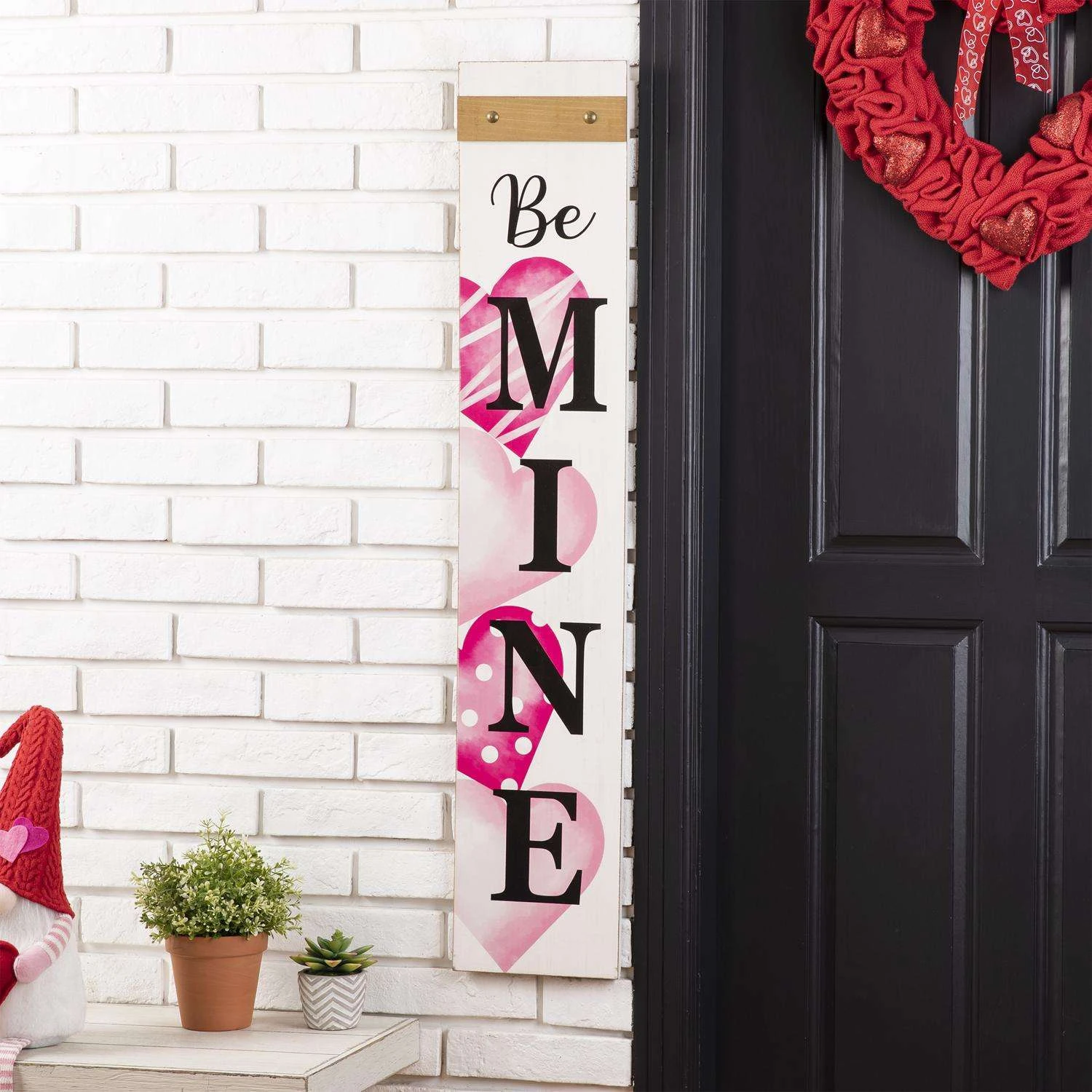Glitzhome Valentine Porch Sign MDF Wood 1 Pc 4 Glitzhome Valentine Porch Sign MDF Wood 1 Pc - Image 4