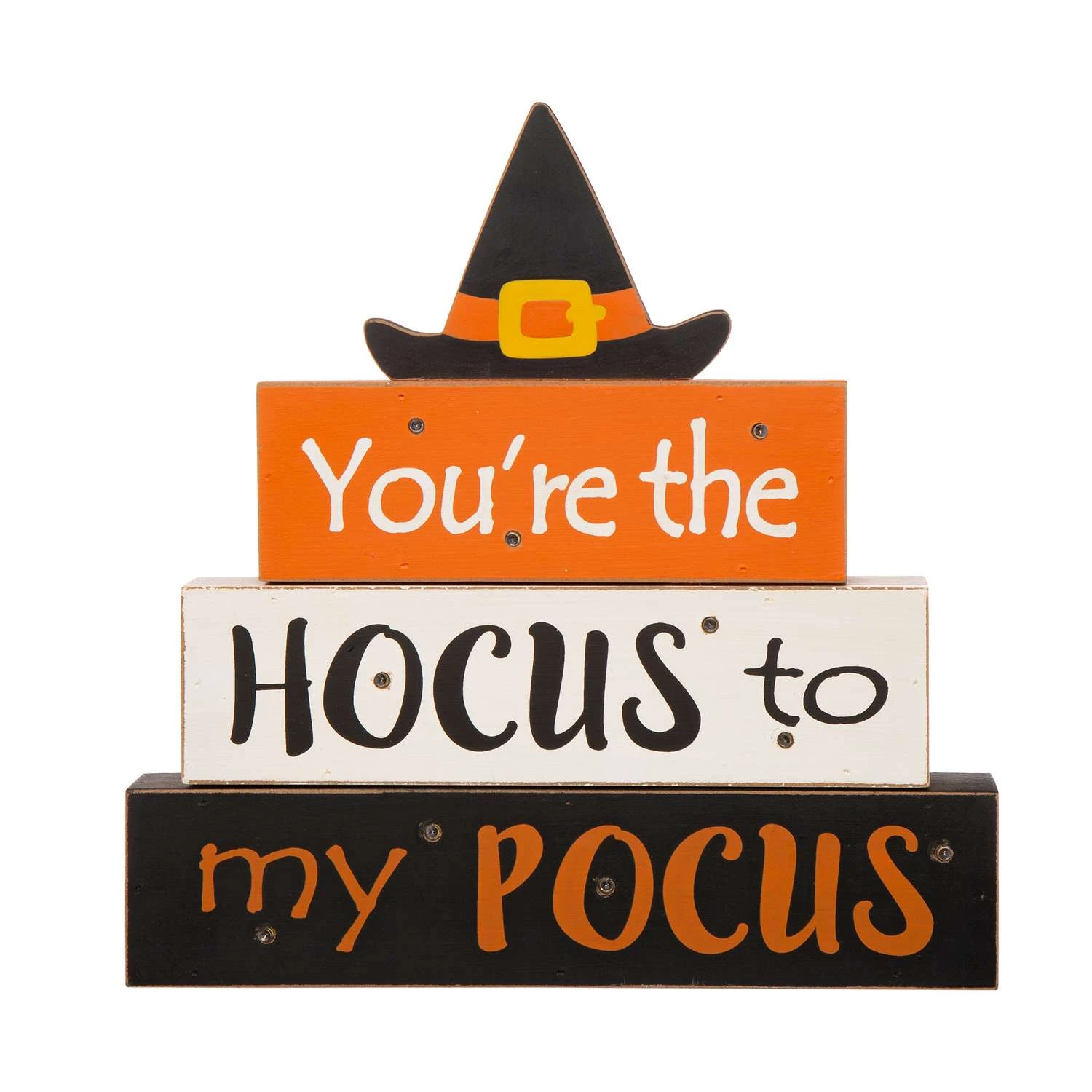 Glitzhome 11.54 In. Prelit You're The Hocus To My Pocus Sign Fall Decor 2 Glitzhome 11.54 In. Prelit You're The Hocus To My Pocus Sign Fall Decor - Image 2
