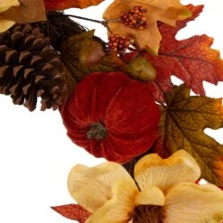 Glitzhome 5.25 In. Blooming Magnolia Wreath Fall Decor -Glitzhome 9ae2292b c165 4f79 be2d 5e89aaebae8d