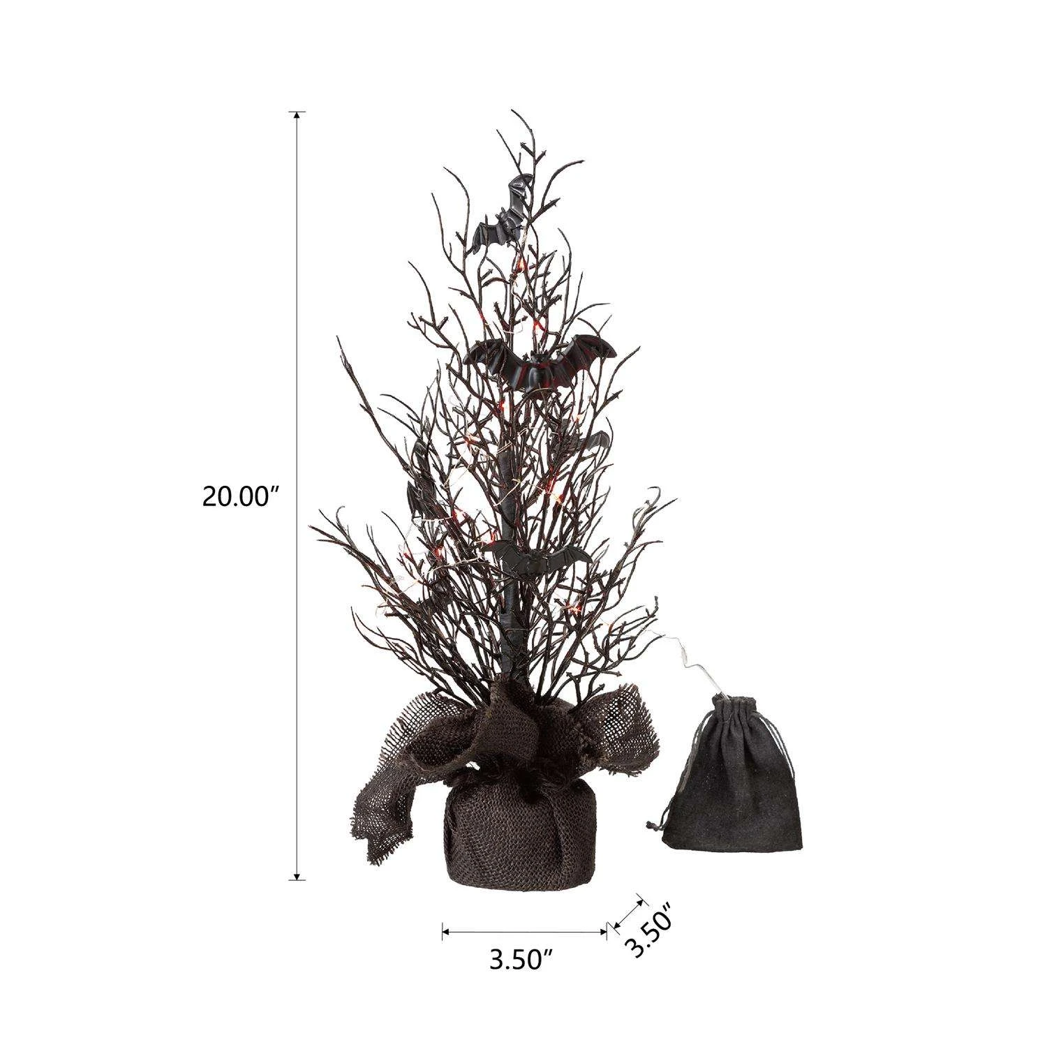 Glitzhome Tree With Bats Halloween Decor 1 Pc 4 Glitzhome Tree With Bats Halloween Decor 1 Pc - Image 4