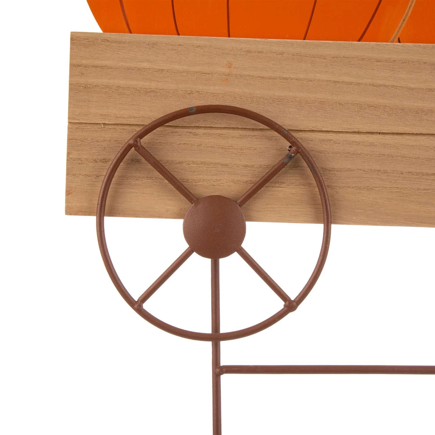 Glitzhome 26.38 In. Pumpkin Cart Fall Decor 5 Glitzhome 26.38 In. Pumpkin Cart Fall Decor - Image 5