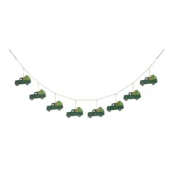 Glitzhome St. Patrick's Trucks Garland Metal 1 Pc