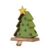 Glitzhome Marquee LED Brown/Green Tree Stocking Holder 7.48 In.