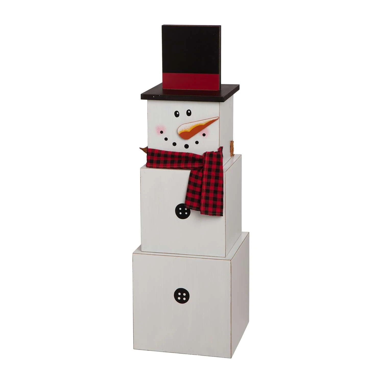 Glitzhome Black/White Double-Sided Snowman/Scarecrow Indoor Christmas Decor 36.22 In. 1 Glitzhome Black/White Double-Sided Snowman/Scarecrow Indoor Christmas Decor 36.22 In.