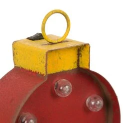 Glitzhome Marquee LED Red Ornament Stocking Holder 7.48 In. -Glitzhome b948f44f 1147 4964 8fdc 1bfe32a666ef