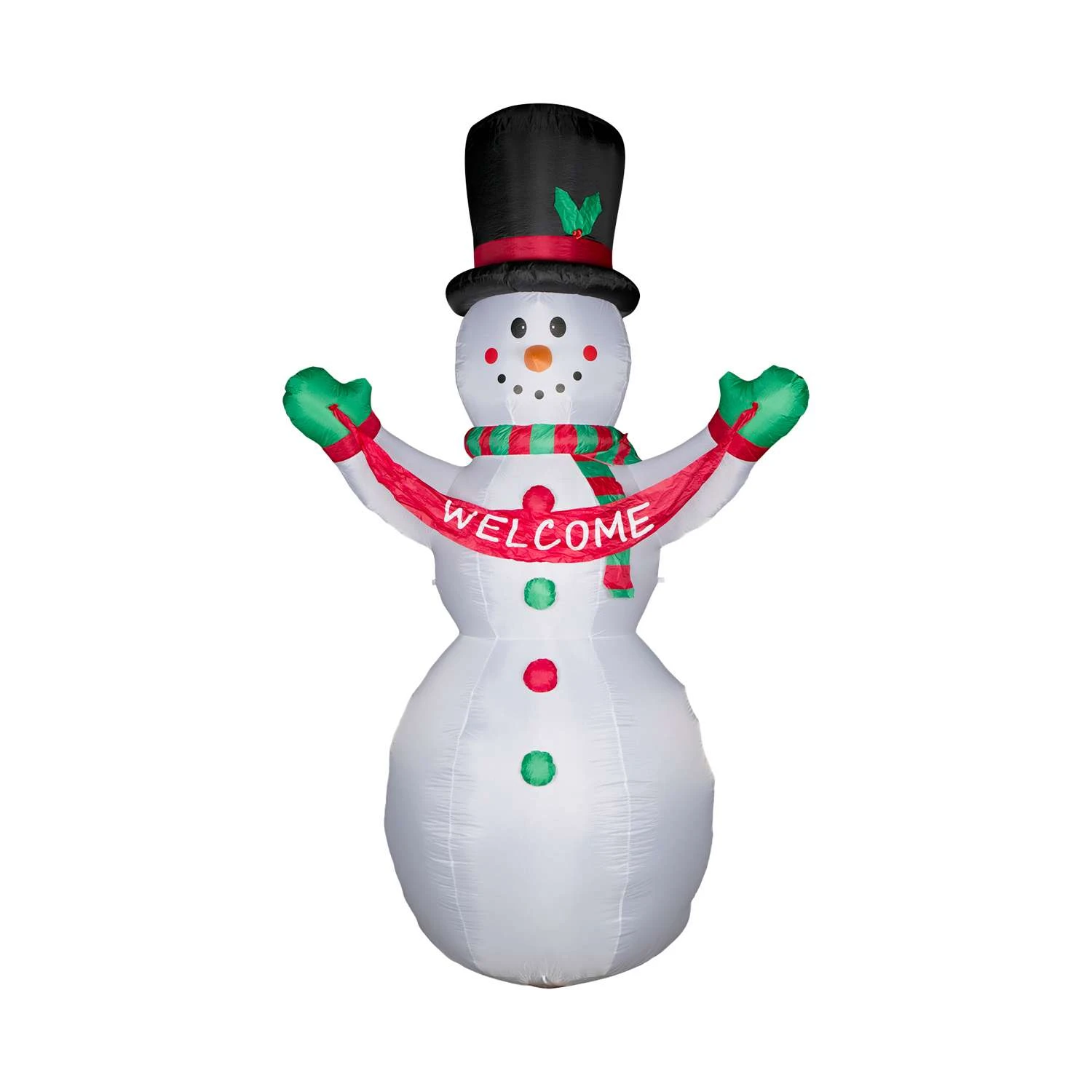 Glitzhome Snowman "Welcome" Banner 141.73 In. Inflatable 3 Glitzhome Snowman "Welcome" Banner 141.73 In. Inflatable - Image 3