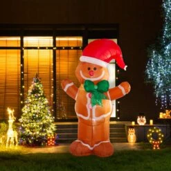 Glitzhome Gingerbread Man Decor 94.49 In. Inflatable 8 Glitzhome Gingerbread Man Decor 94.49 In. Inflatable -Glitzhome c11e8c87 e2fa 4426 bd10 231f8142639e