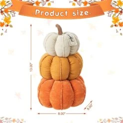 Glitzhome 13 In. Stacked Pumpkin Tabletop Decor 5 Glitzhome 13 In. Stacked Pumpkin Tabletop Decor -Glitzhome cc5015b7 f8b5 41a9 9bc4 bfa9e0e1845a