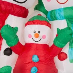 Glitzhome Snowman Family Decor 94.49 In. Inflatable -Glitzhome d3db5e6f 9e08 4944 a6ee cf56e5e83e35