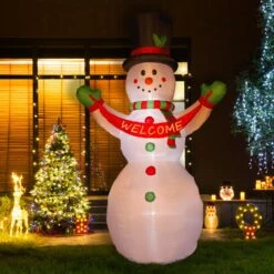 Glitzhome Snowman "Welcome" Banner 141.73 In. Inflatable 9 Glitzhome Snowman "Welcome" Banner 141.73 In. Inflatable -Glitzhome d6c9985b aede 4656 aabe fca08a2eb6aa