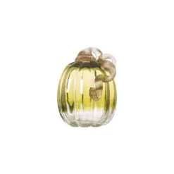 Glitzhome 5.51 In. Glass Green Pumpkin Tabletop Decor