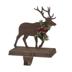 Glitzhome Multicolored Reindeer Stocking Holder 6.5 In. -Glitzhome e8beb59e a3ab 4a41 9b9a 2551212acad2