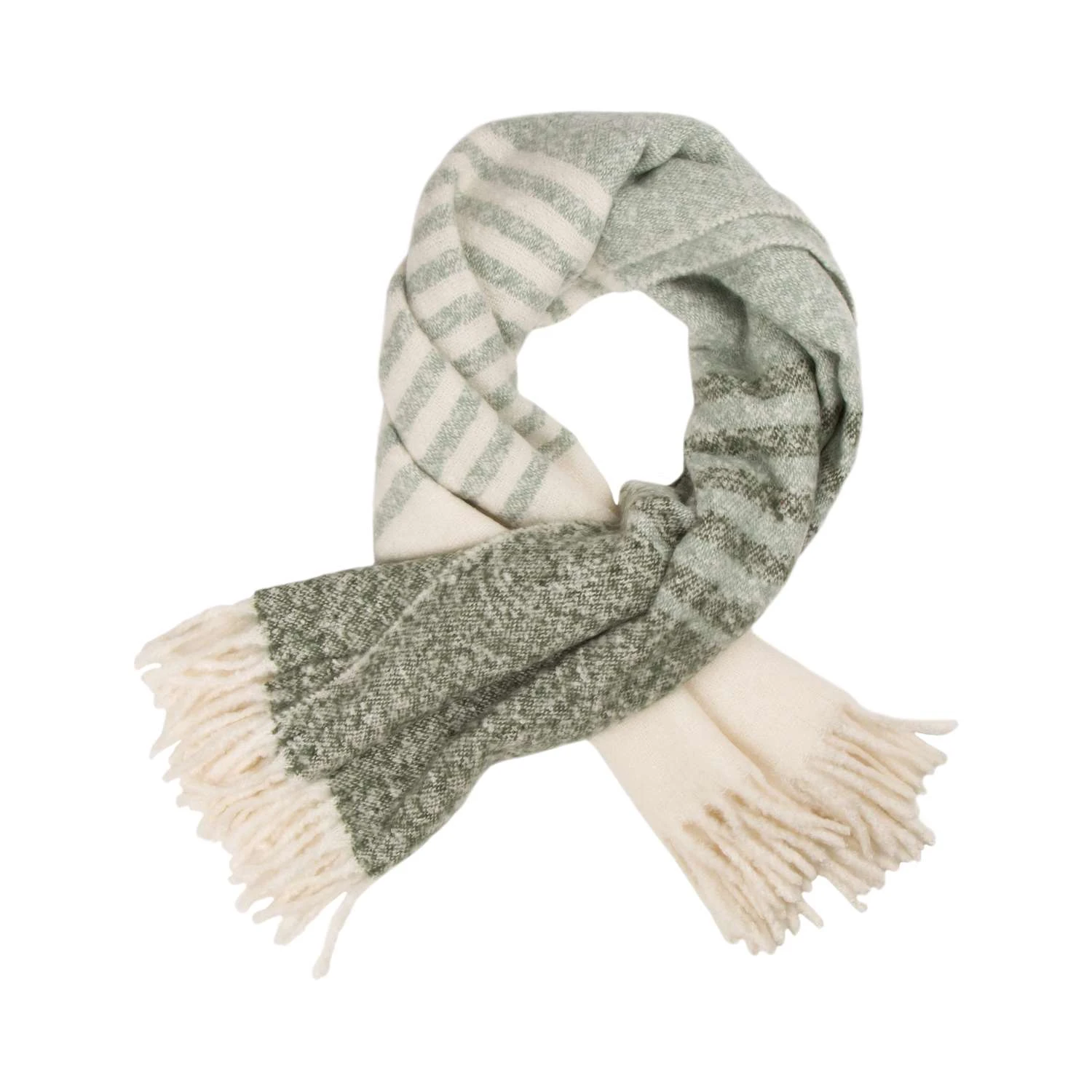 Glitzhome Multicolored Striped Jacquard Throw Blanket 4 Glitzhome Multicolored Striped Jacquard Throw Blanket - Image 4