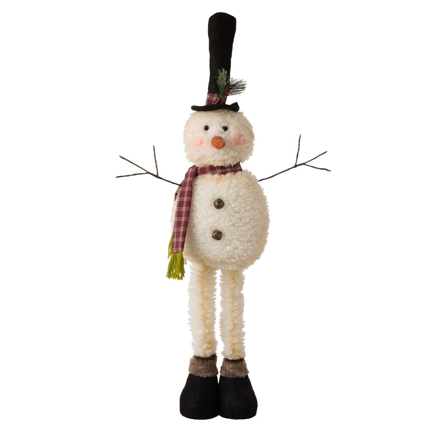 Glitzhome Multicolored Telescoped Snowman Figurine 23 In. 5 Glitzhome Multicolored Telescoped Snowman Figurine 23 In. - Image 5