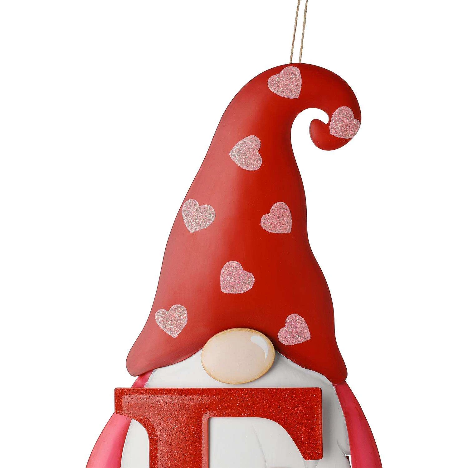 Glitzhome Valentine's Love Gnome Yard Stake With Hanging Sign Iron 4 Pc 5 Glitzhome Valentine's Love Gnome Yard Stake With Hanging Sign Iron 4 Pc - Image 5